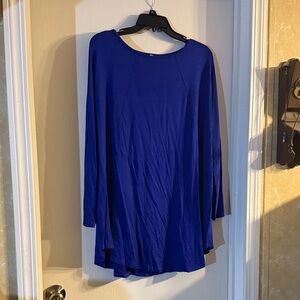Emerald Royal Blue Long Sleeve Top